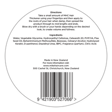 Load image into Gallery viewer, Hair Thickener. NO SULPHATES, PARABENS OR SALTS.